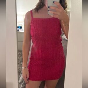 Rumored bright pink mini dress